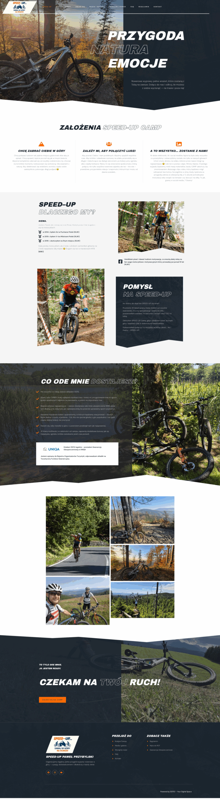 Strona internetowa- organizacja wyjazdów rowerowych 1 ESITIO - Strony internetowe i e-commerce